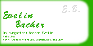 evelin bacher business card